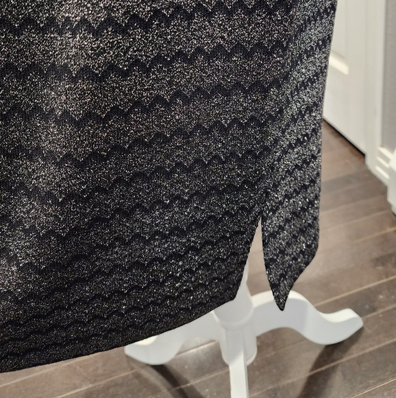 St John Black & Silver Dress suit sz 8 - Picture 5 of 11